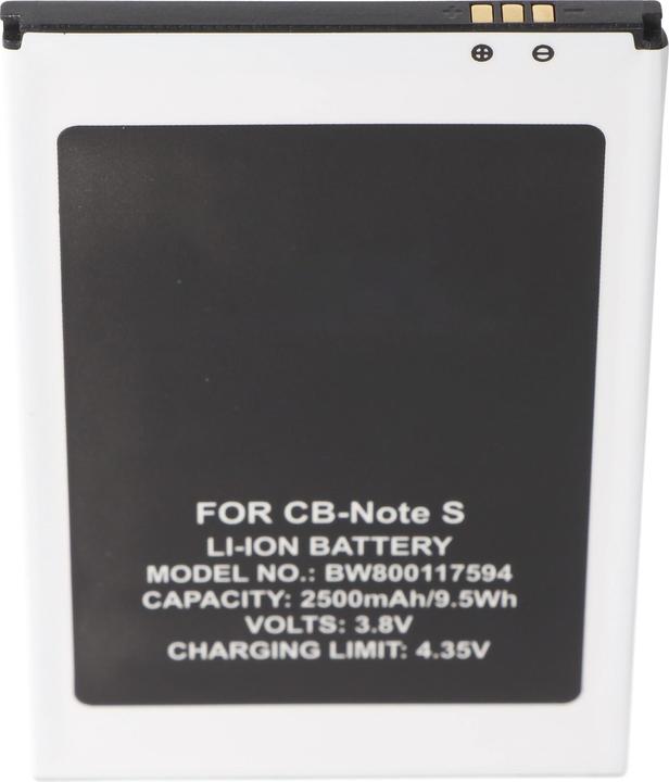 Actual product image AccuCell Li-Ion battery 2500mAh 3.7 Volt for smartphone Cubot Note S, 99.3x64.9x4.4mm