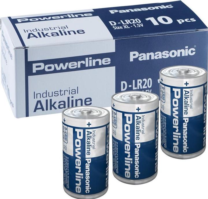 Produktbild Panasonic Powerline Industrial Alkaline (10 Stk., D)