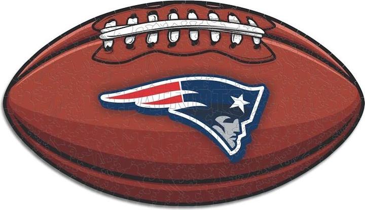 Actual product image Iconic NFL - New England Patriots– Football with Logo - Wooden Puzzle Size L (500 pieces) (500 pieces)