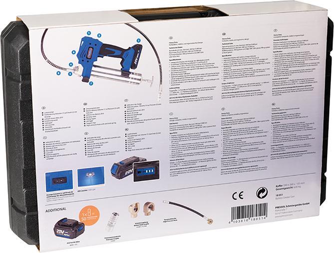 Produktbild Pressol Akku-Fettpresse, 20 V, 2,0 Ah, Koffer