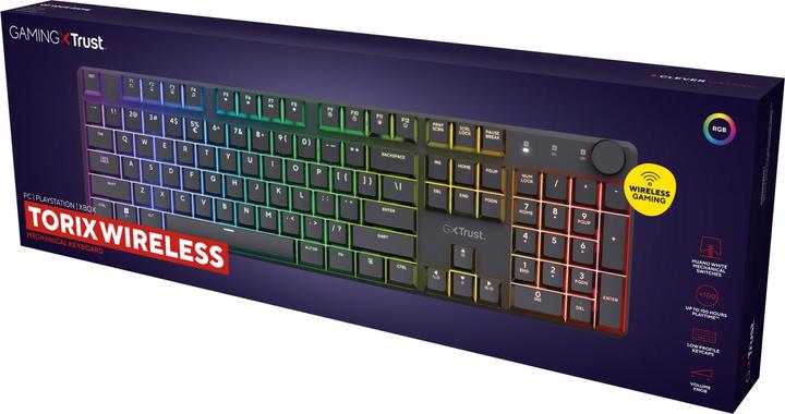 Immagine prodotto Trust Tastiera meccanica senza fili GXT868 TORIX (US, Senza fili, Cablato)