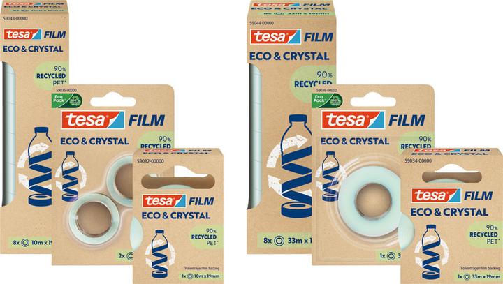 Actual product image tesa Ruban adhésif Film eco & crystal ecoLogo (19 mm)