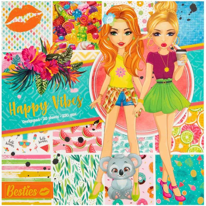 Actual product image Creative Craft Group Happy Vibes design block, 20 sheets
