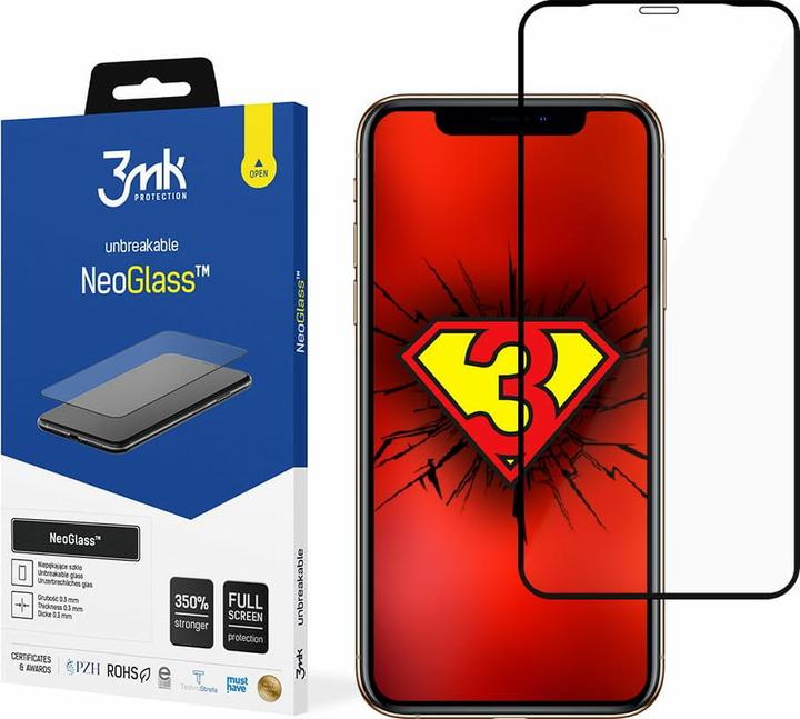 Image du produit 3MK NeoGlass for iPhone Xs Max black frame (1 pièce(s), Apple iPhone XS Max)