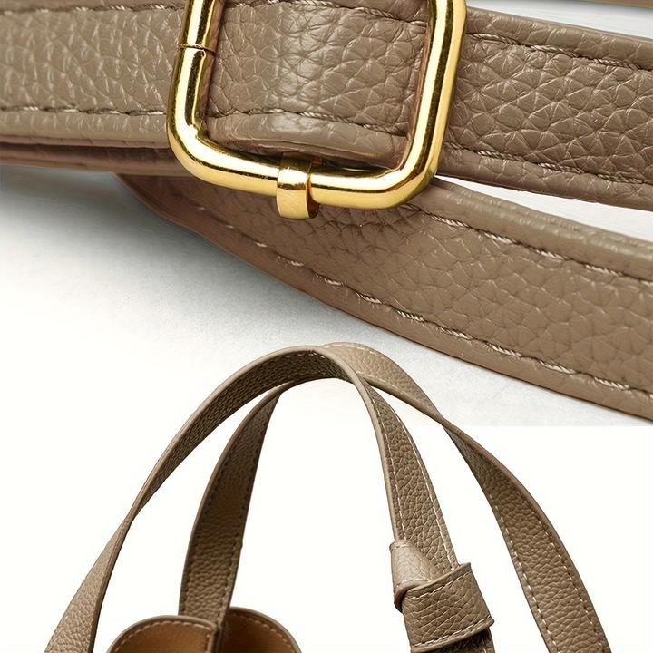 Actual product image Only-Bags.Store Chic Solid Colour Bucket Bag - Versatile crossbody & shoulder handbag with adjustable strap