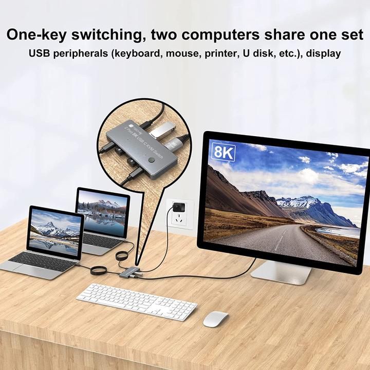 Produktbild Techly KVM USB-C Switch 8K DisplayPort