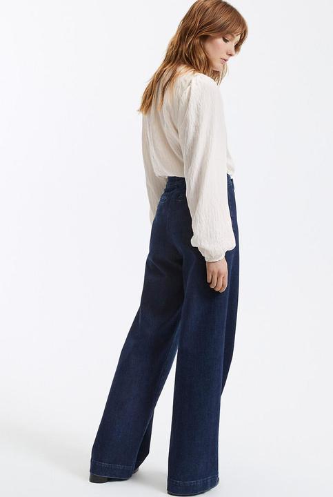 Produktbild La Redoute Collections Weite High-Waist-Jeans mit Hosenklappe (M)