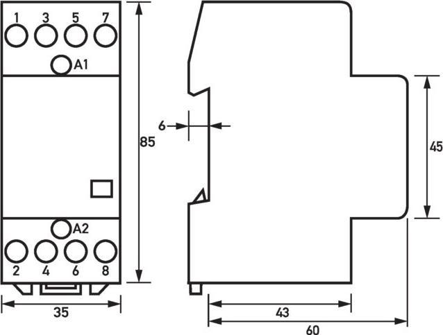 Produktbild Doepke DOEP HS25-31 SchÃ¼tz 25A/230V/50Hz InstallationsschÃ¼tz HS25-3