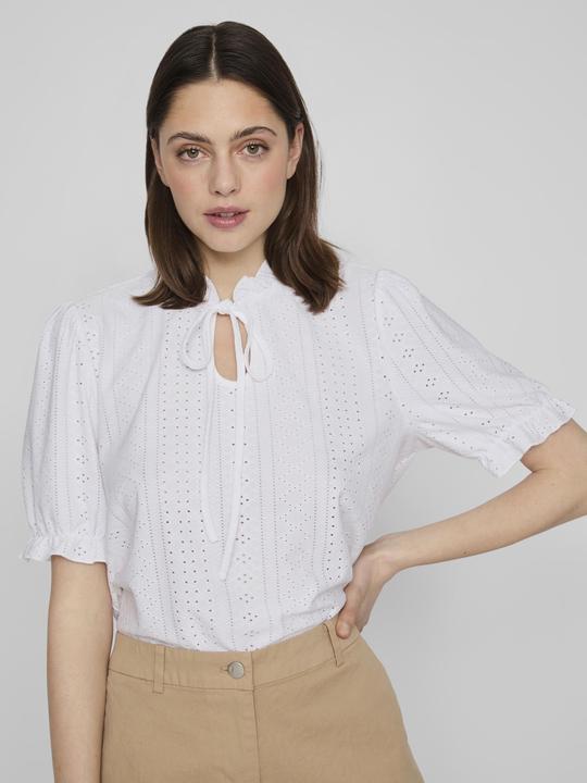 Actual product image Vila Tie neck top with short sleeves (XS)
