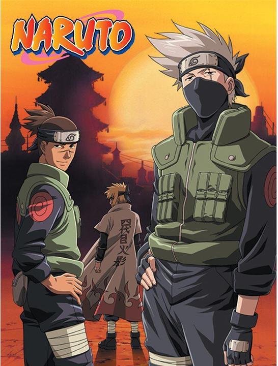 Image du produit Naruto Shippuden Kakashi, Iruka et Minato Impression sur toile (40 x 30 cm)