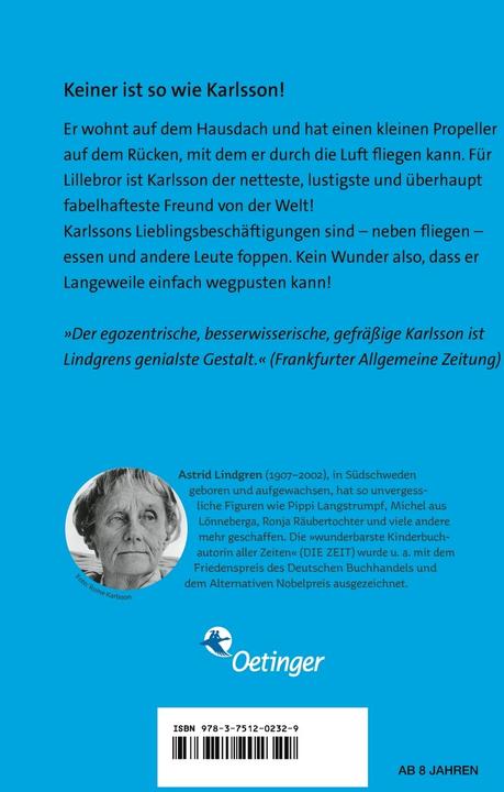 Image du produit Karlsson vom Dach 1 (Allemand, Astrid Lindgren, Ilon Wikland, Thyra Dohrenburg, 2022)