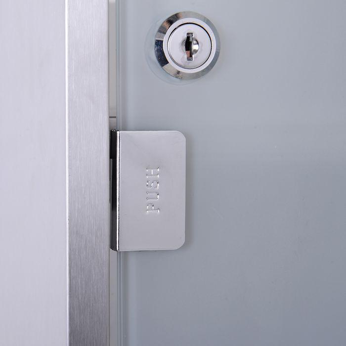 Actual product image Swisshandel24 Medicine cabinet First aid cabinet with lock Stainless steel 30 x 18 x 50 cm (30 x 18 x 50 cm)