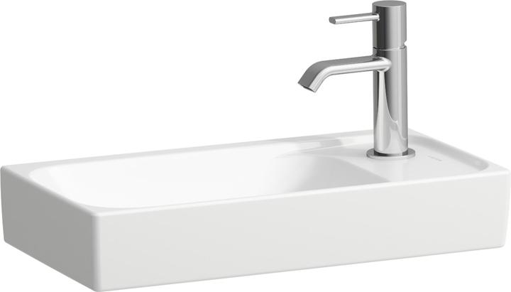 Laufen Meda Handwaschbecken, unterbaufähig, Hahnlochbank rechts, 460x235mm, ohne Hahnloch, ohne Üb (235 mm, 460 mm)