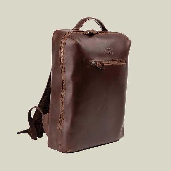 Immagine prodotto Buckle & Seam Leder Rucksack Mik Braun/Dots