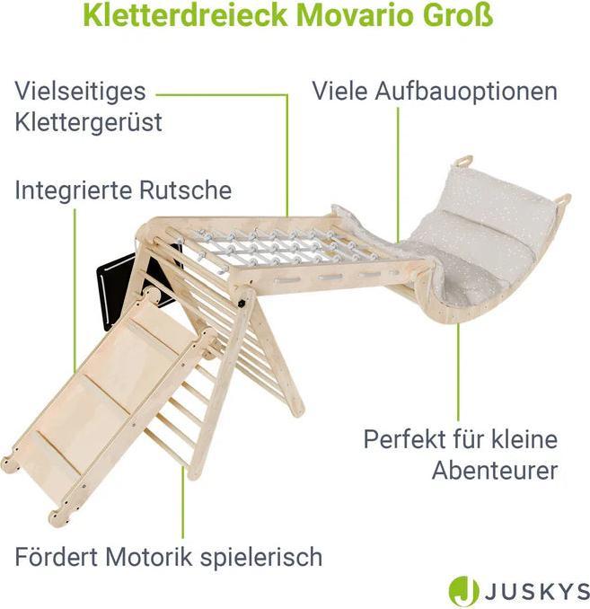 Actual product image Juskys Kletterdreieck Movario Vielseitiges Indoor-Klettergerüst