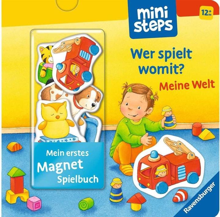 Immagine prodotto Ravensburger ministeps: Il mio primo libro magnetico: Chi gioca con cosa? Il mio mondo (Tedesco)
