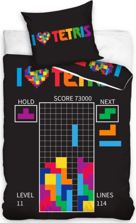 Immagine prodotto NoName TETRIS - Parure de lit 140x200cm+ Coussin 60x70cm - '100% Cotone