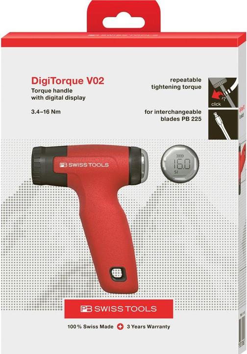 Produktbild PB Swiss Tools DigiTorque V02 (3.40 Nm, 16 Nm)