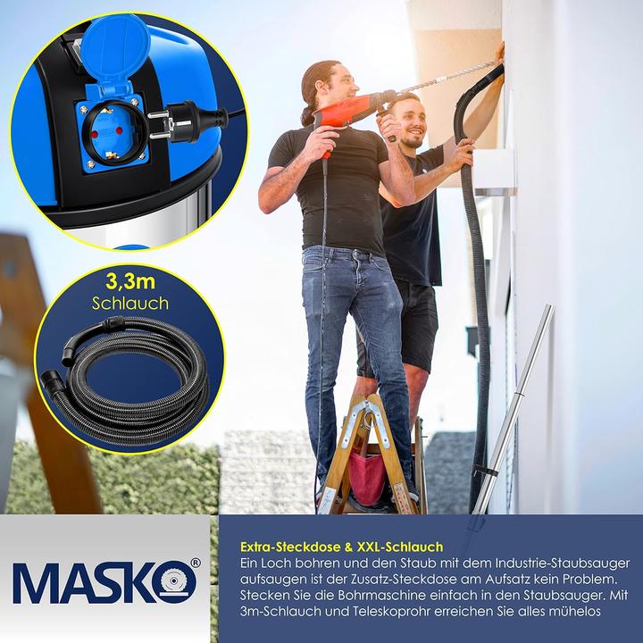 Produktbild Masko Industriestaubsauger Blau (Nass-Trockensauger)