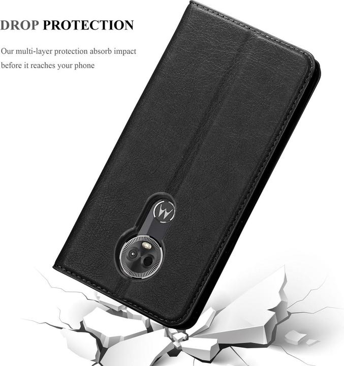 Actual product image Cadorabo Book Invisible Magnet Cover (Motorola Moto E5 Plus)