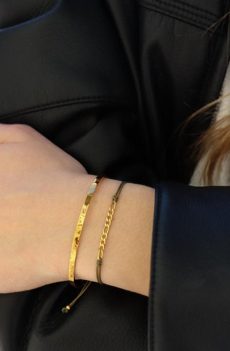 Produktbild Tara Style Karma Bangle - Armreif (waterproof) (18k Edelstahl vergoldet, 100% wasserfest)