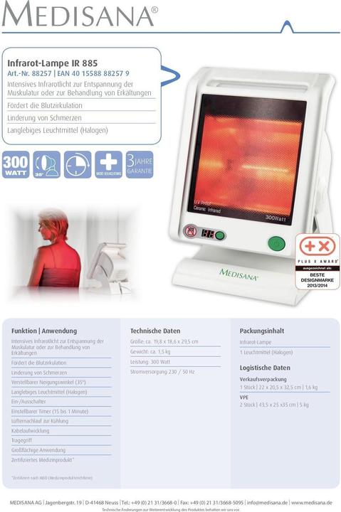 Produktbild Medisana Ir885 (300 W)