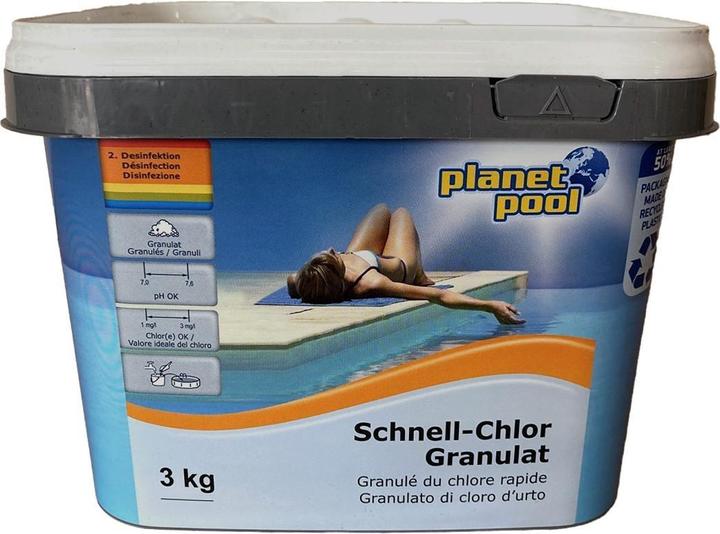 Planet Pool Granuli di cloro rapido 3 kg (3140 g)
