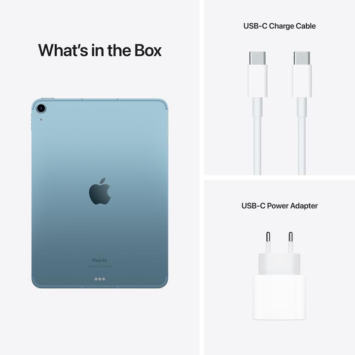 Image du produit Apple iPad Air 2022 (5. Gen) (5G, 10.90", 256 Go, Bleu)