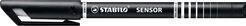 Produktbild STABILO SENSOR F Finliner mit gefederter Spitzer (Schwarz, 1 x)