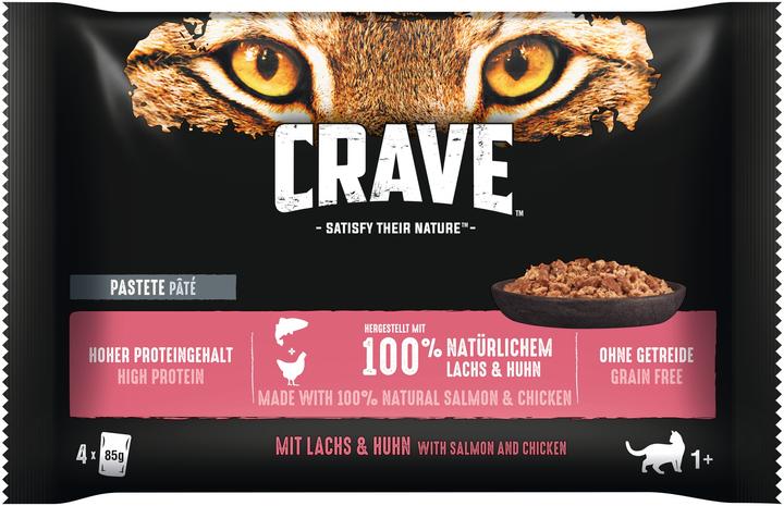 Produktbild Crave Nassfutter Lachs und Huhn 4 x 85 g (Adult, 4 Stk., 340 g)
