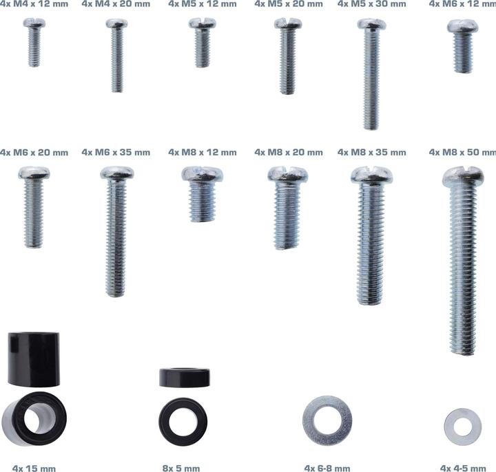 InLine Schraubenset 68-teilig für TV-Wandhalterung (Schraube)