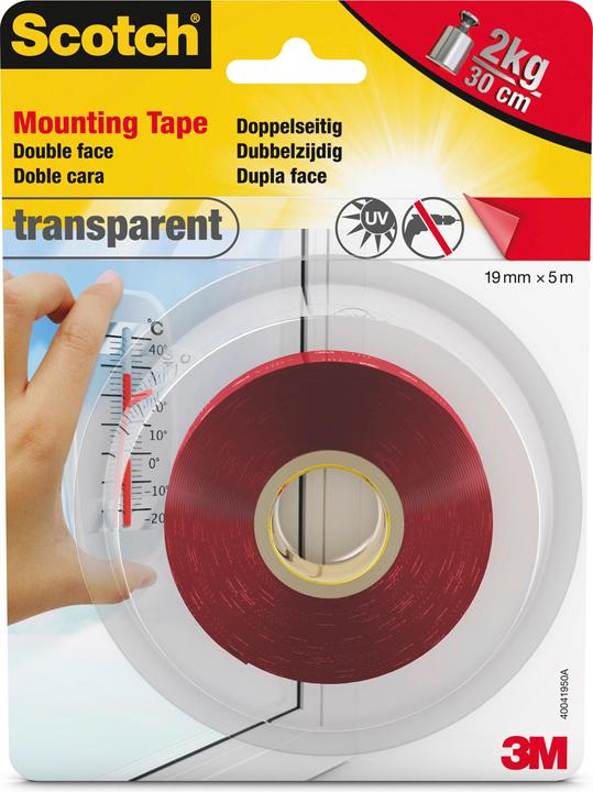 Produktbild Scotch Scotch-Fix Transparentes Montageband (19 mm)
