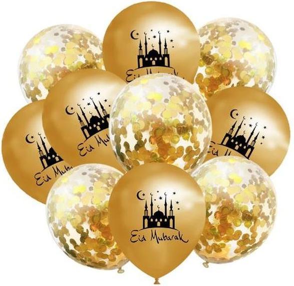 Image du produit MU Style Sara Series Eid Mubarak Set de ballons (10 pcs.) (1 x)