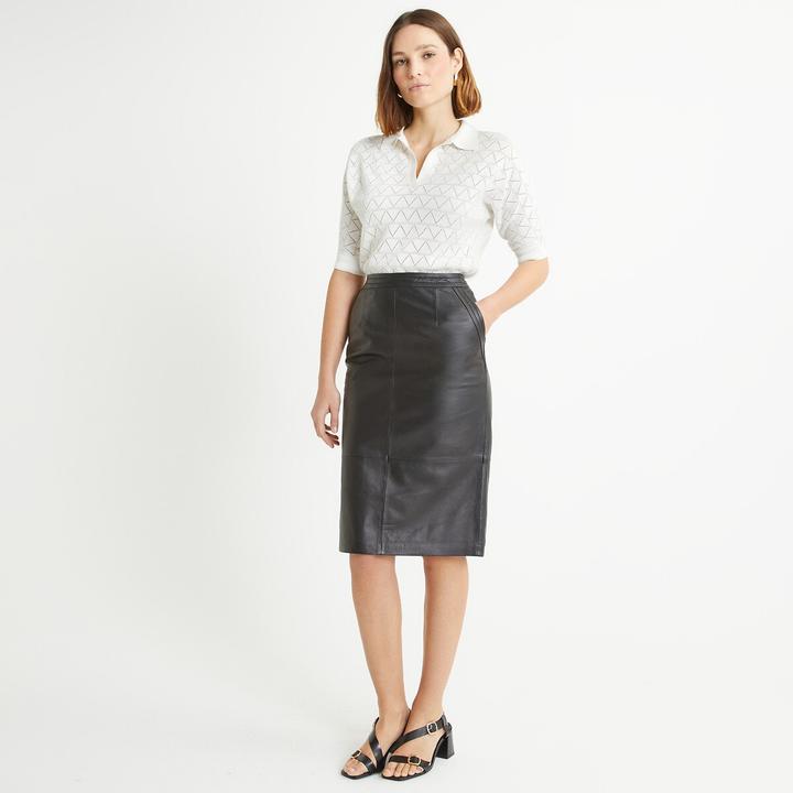 Actual product image Anne Weyburn Leather skirt (42)