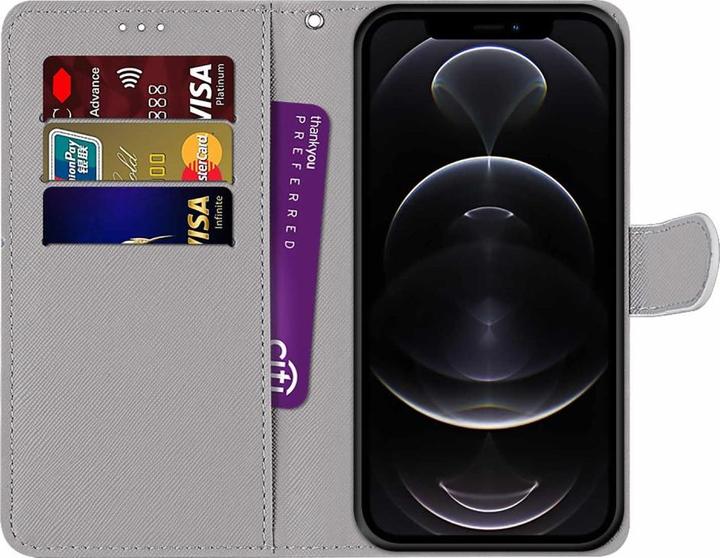 Produktbild Ueli Express iPhone 13 Mini Buch Etui Tasche mit Kartenfach Galaxie (Apple iPhone 13 mini)