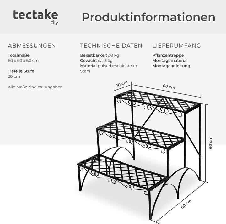 Image du produit tectake Escalier Porte Plantes