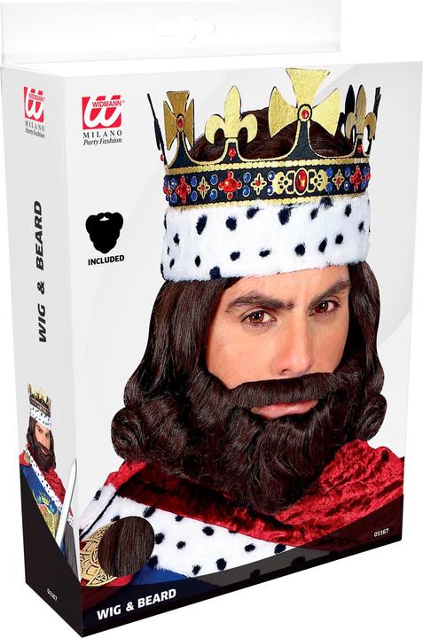 Actual product image Widmann MITTELALTER KÖNIG PERÜCKE & BART in Box