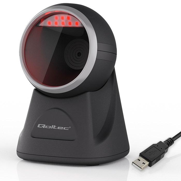 Image du produit Qoltec Lecteur de précision de bureau Lecteur de codes à barres 1D et QR | 2D