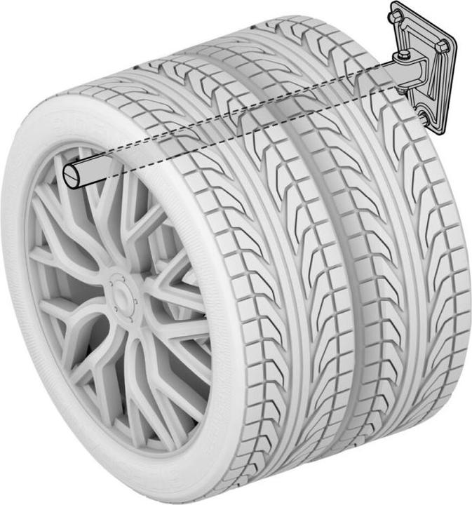 Actual product image Lampa Tyre and rim wall holder, foldable
