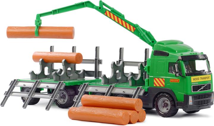 Actual product image Polesie Volvo wood transporter truck with trailer