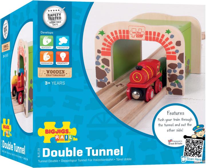 Produktbild Bigjigs Hölzerne Schienen-Double Track-Tunnel