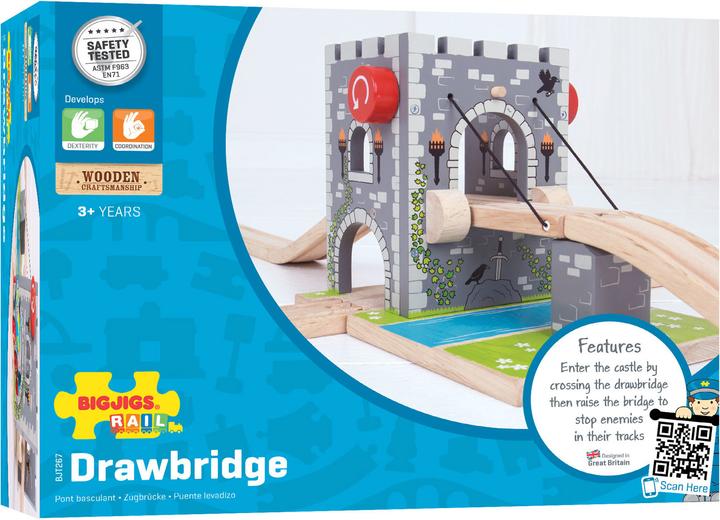 Produktbild Bigjigs Holz Schienen - Zugbrücke