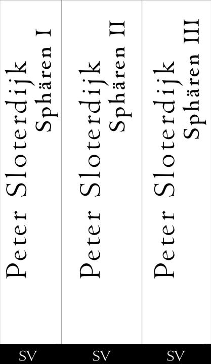 Immagine prodotto Sphären. Eine Trilogie (Tedesco, Pietro Sloterdijk, 2006)