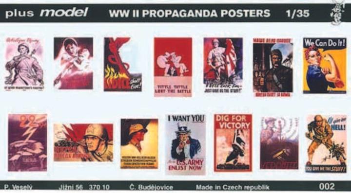 Immagine prodotto Plus Model Poster di propaganda misto tedesco, inglese, USA, russo.