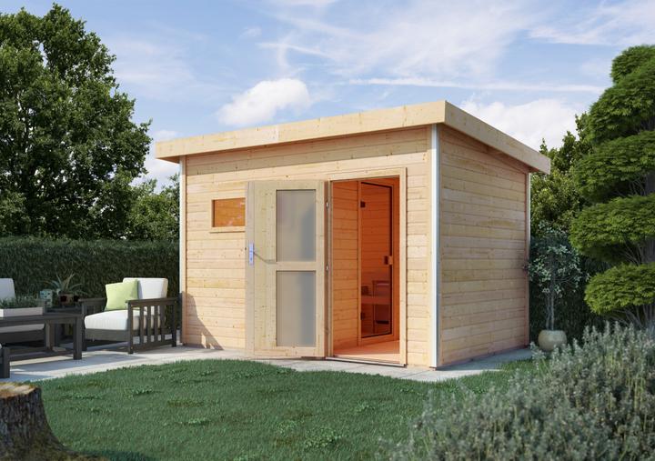 Image du produit Karibu Skrollan 2 avec vestibule (9 KW Bio contrôle externe)