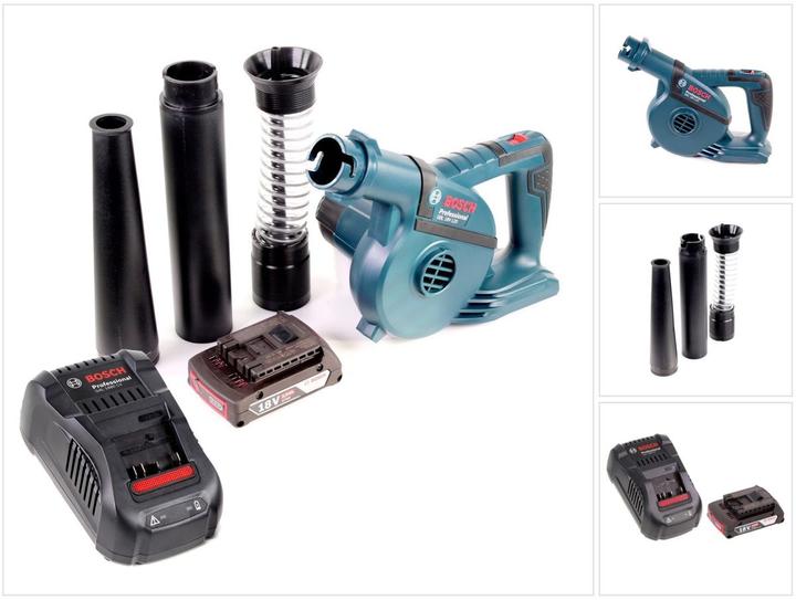 Actual product image Bosch Professional Bosch GBL 18 V-120 Cordless Leaf Blower + 1x Battery 18V 2.0 Ah + 1x Charger GAL 1880 CV (Rechargeable battery operated, Leaf vacuums)