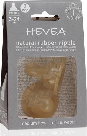 Actual product image Hevea Teats slow flow 2 pieces