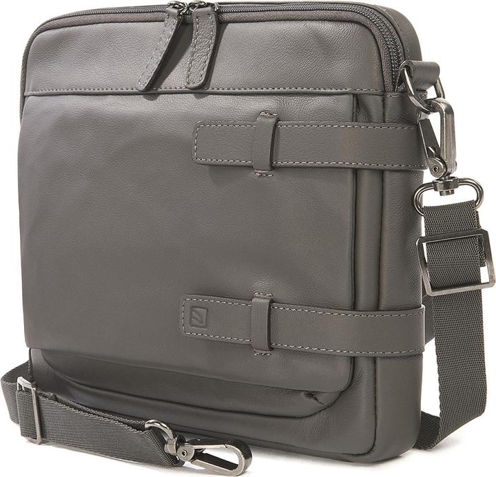 Produktbild Tucano Tema Cross-Body, Tablettasche aus Leder für iPad mini, Tablets bis 8 Zoll, grau