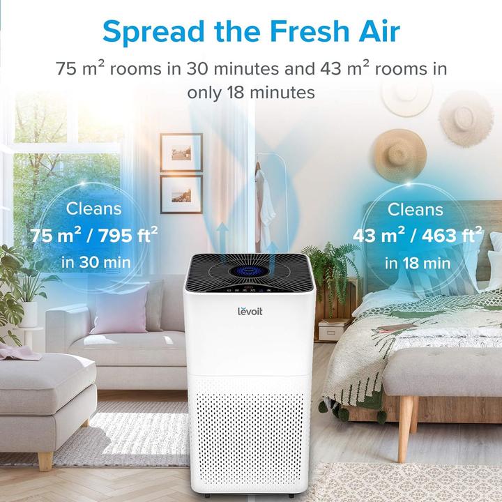 Image du produit Levoit Purificateur d'air Tower True HEPA LV-H135-RWH (43 m²)