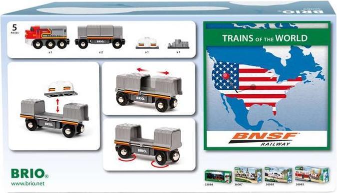 Immagine prodotto Ravensburger BRIO World - 36089 Treni del mondo treno Santa Fe | Treno giocattolo per bambini dai 3 anni in su